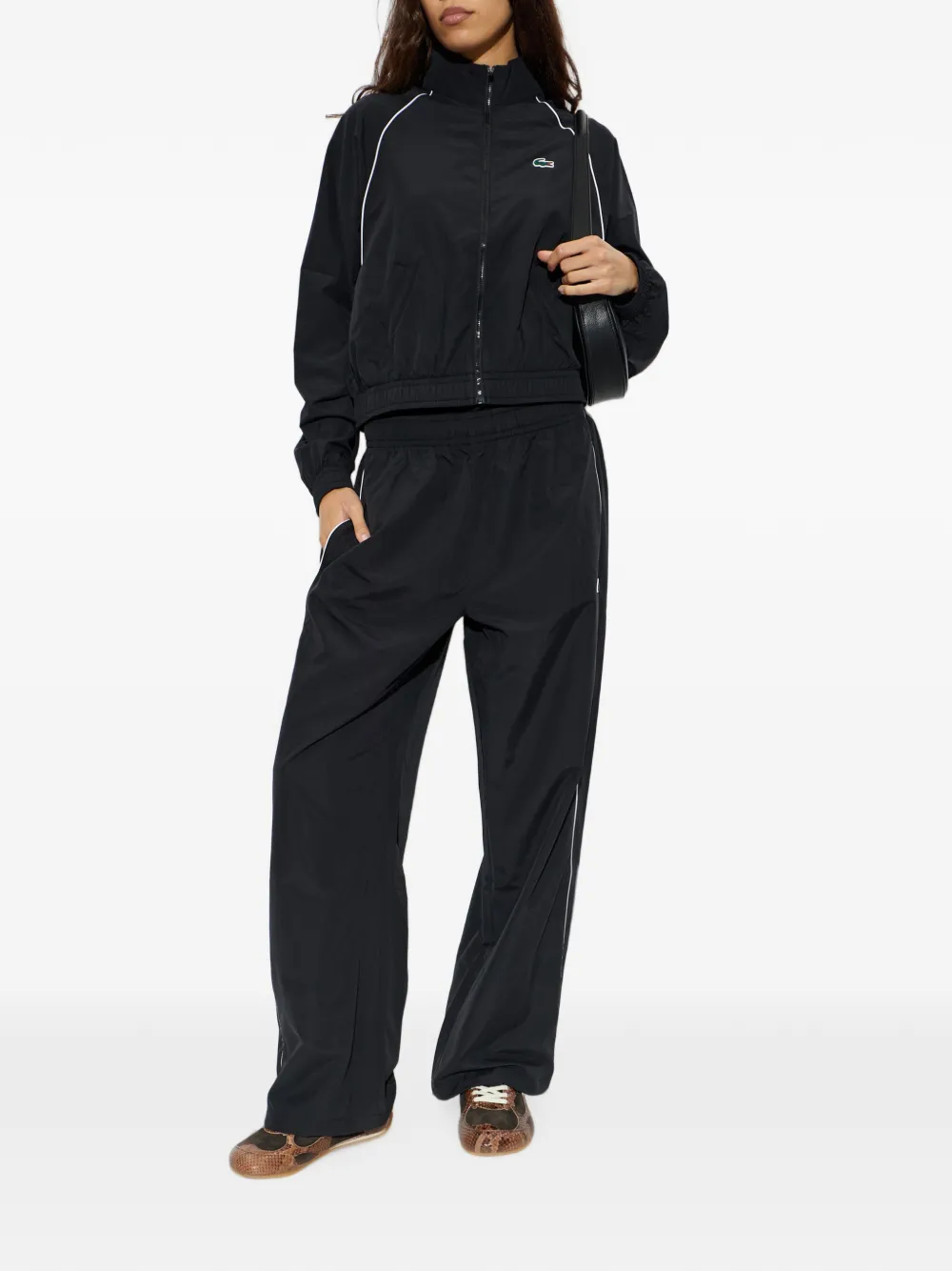 Lacoste Trainingsbroek met logopatch Zwart