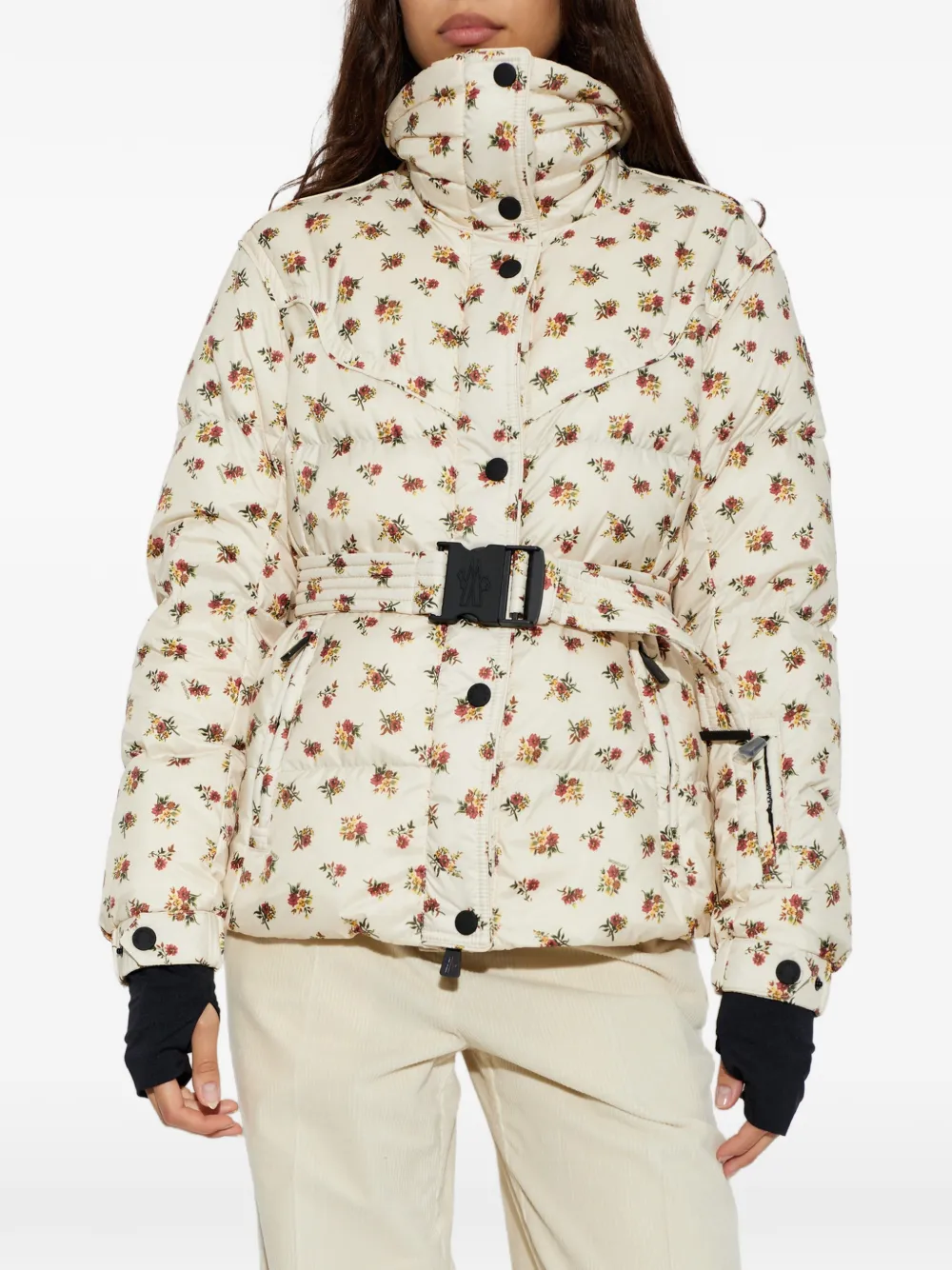 Moncler Grenoble Karshi ski-jack met bloemen-print Wit