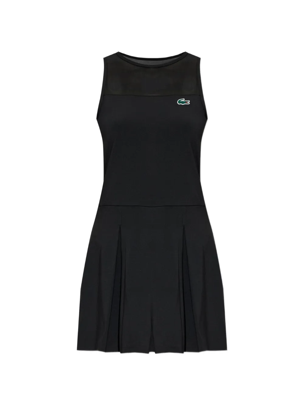 Lacoste pleated mesh-panel mini dress