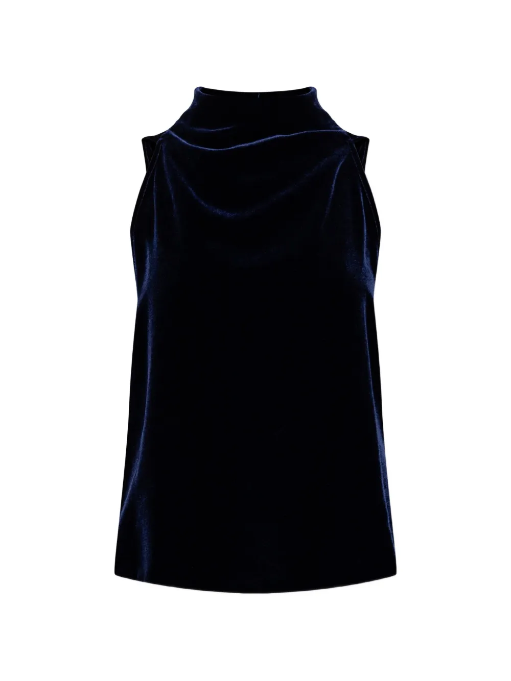 Forte velvet halterneck top Zwart