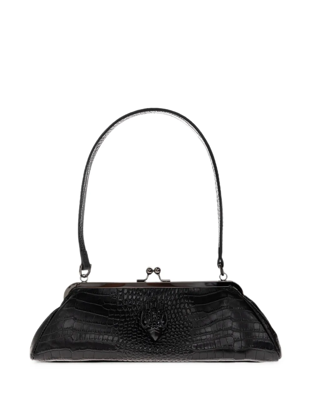 Kurt Geiger London sac porté épaule Kensington à effet peau de crocodile en cuir - Noir