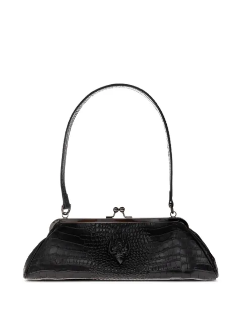 Kurt Geiger London Kensington Leder-Schultertasche in Kroko-Optik