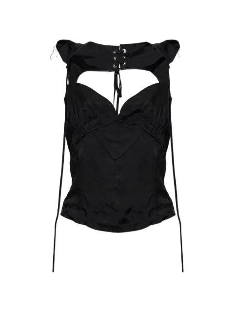 KNWLS Beth lace-up top