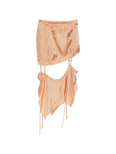 KNWLS Beth layered-panel asymmetric skirt