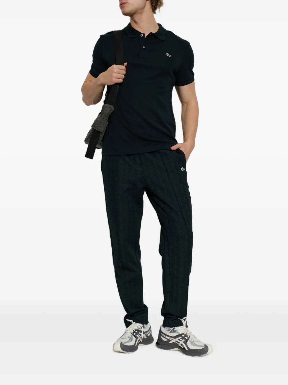 Lacoste Poloshirt met logopatch Groen