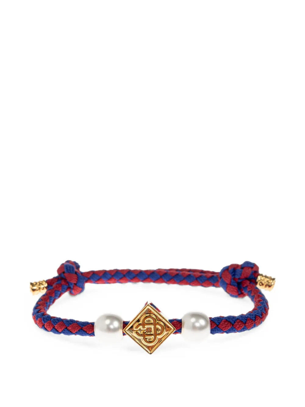 Casablanca braided faux-pearl bracelet - Oro