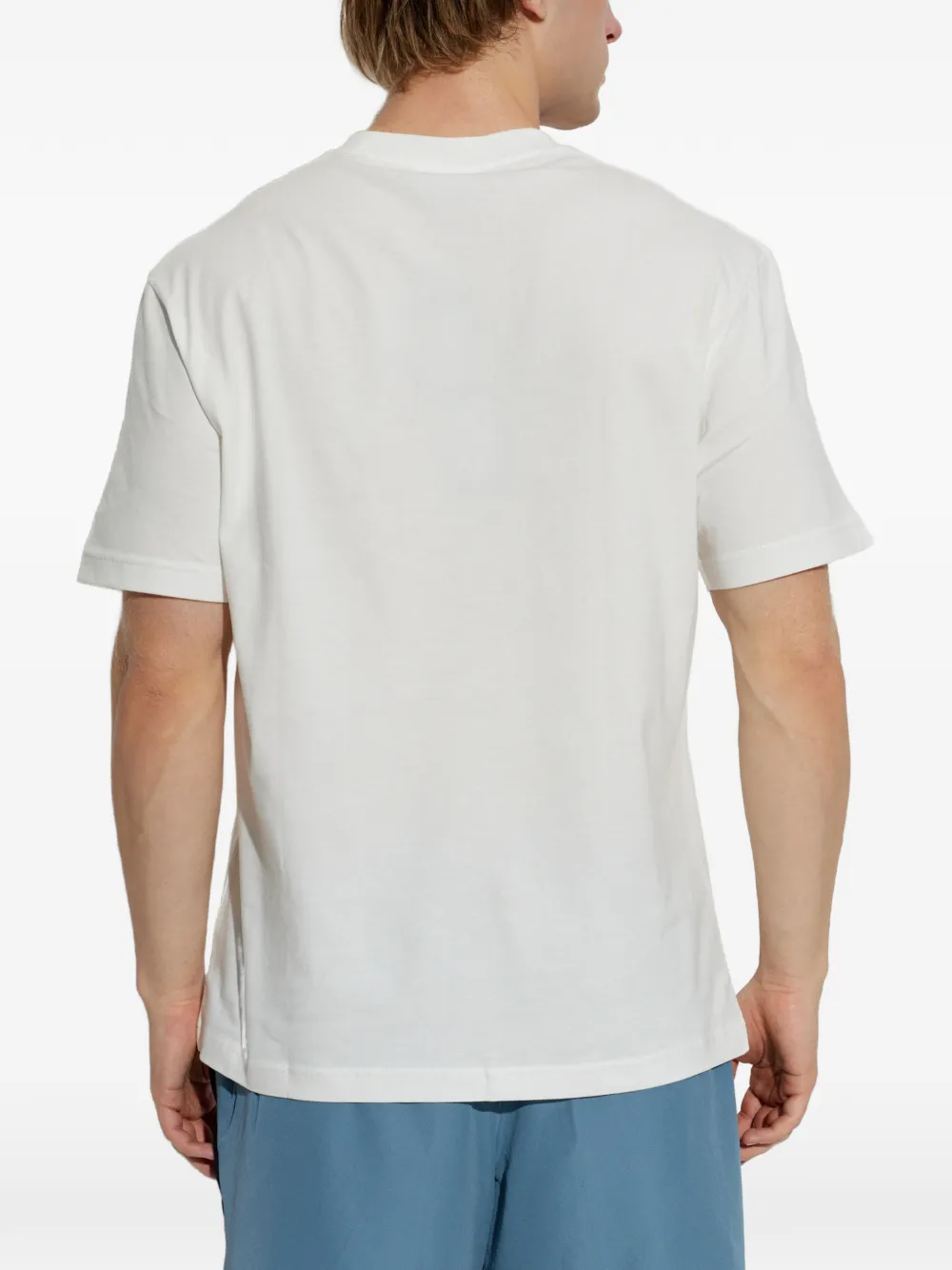 Lacoste T-shirt met geborduurd logo Wit
