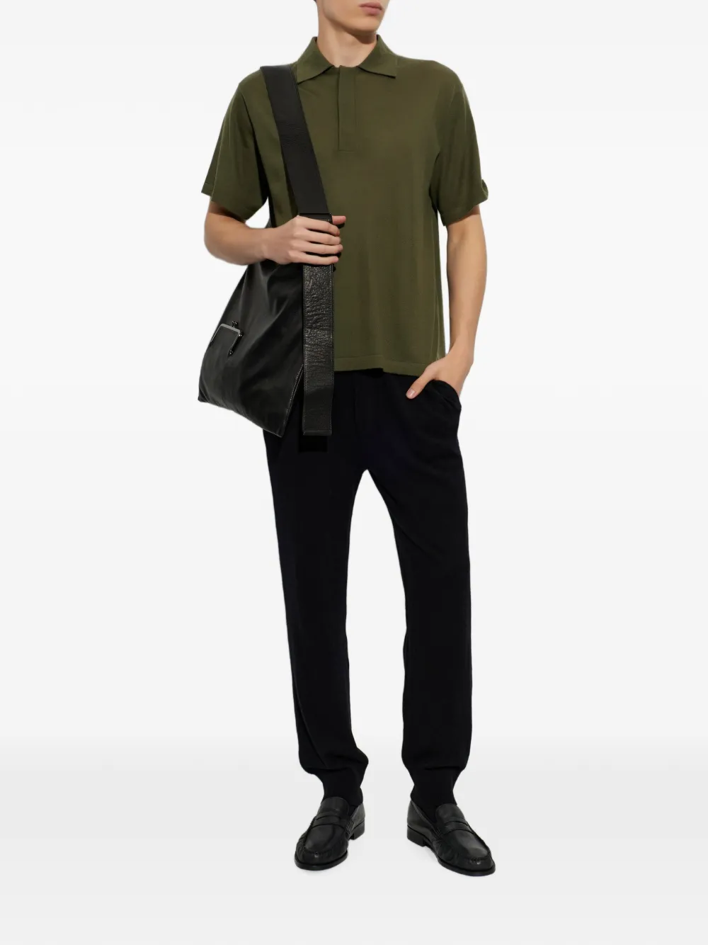 Lisa Yang Carter kasjmier poloshirt Groen