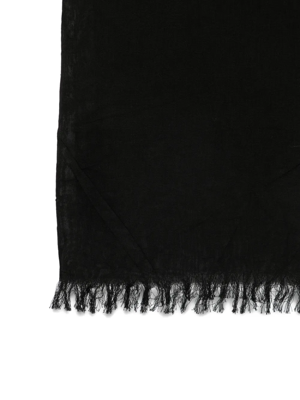 Y's fringed-edge scarf Zwart