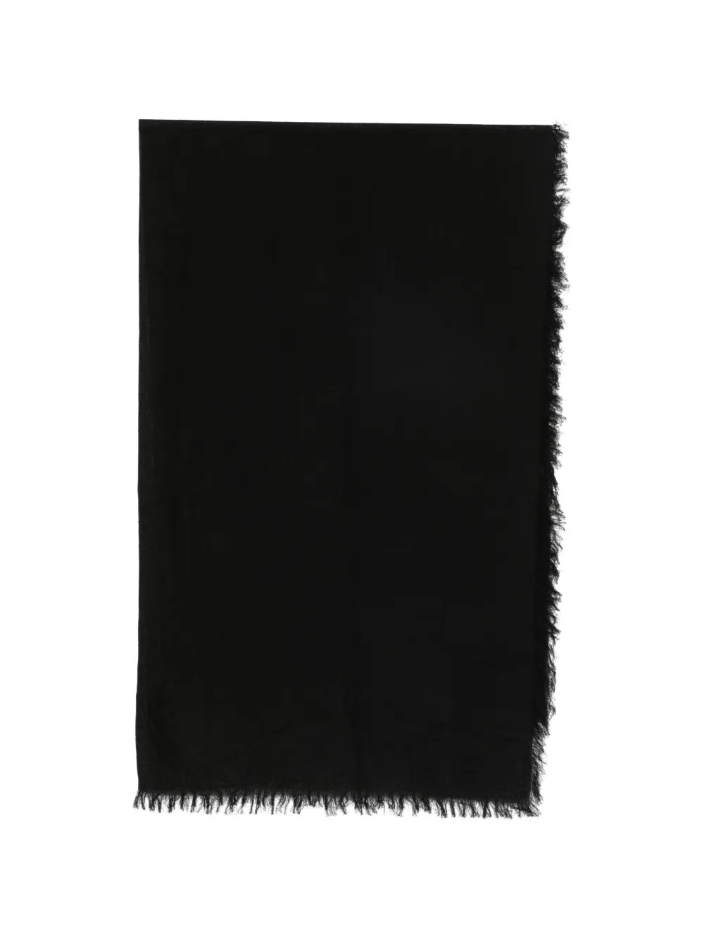 Y's fringed-edge scarf - Schwarz