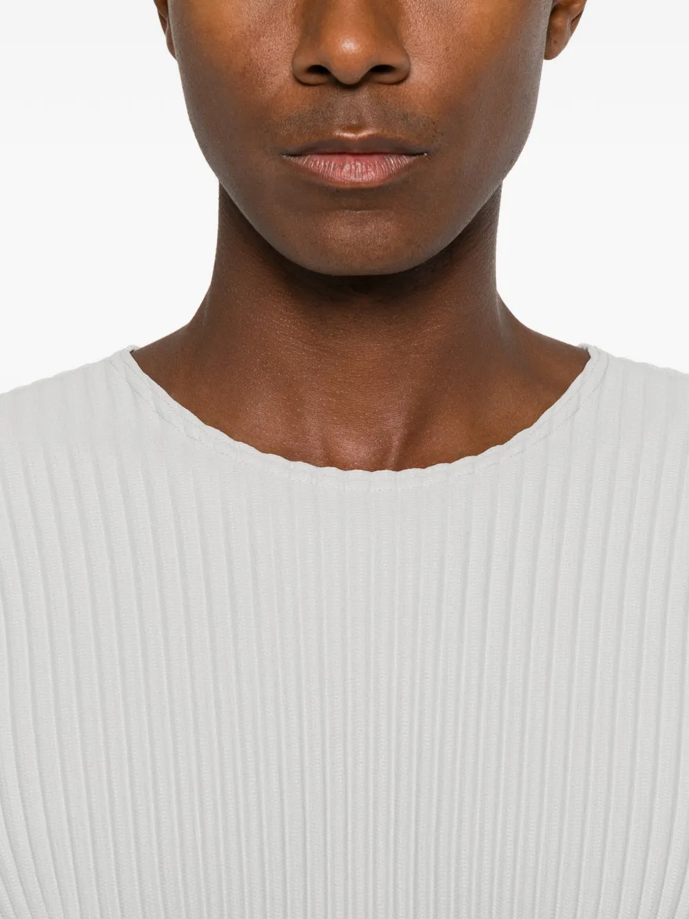 Homme Plissé Issey Miyake Geplooid T-shirt met lange mouwen Grijs