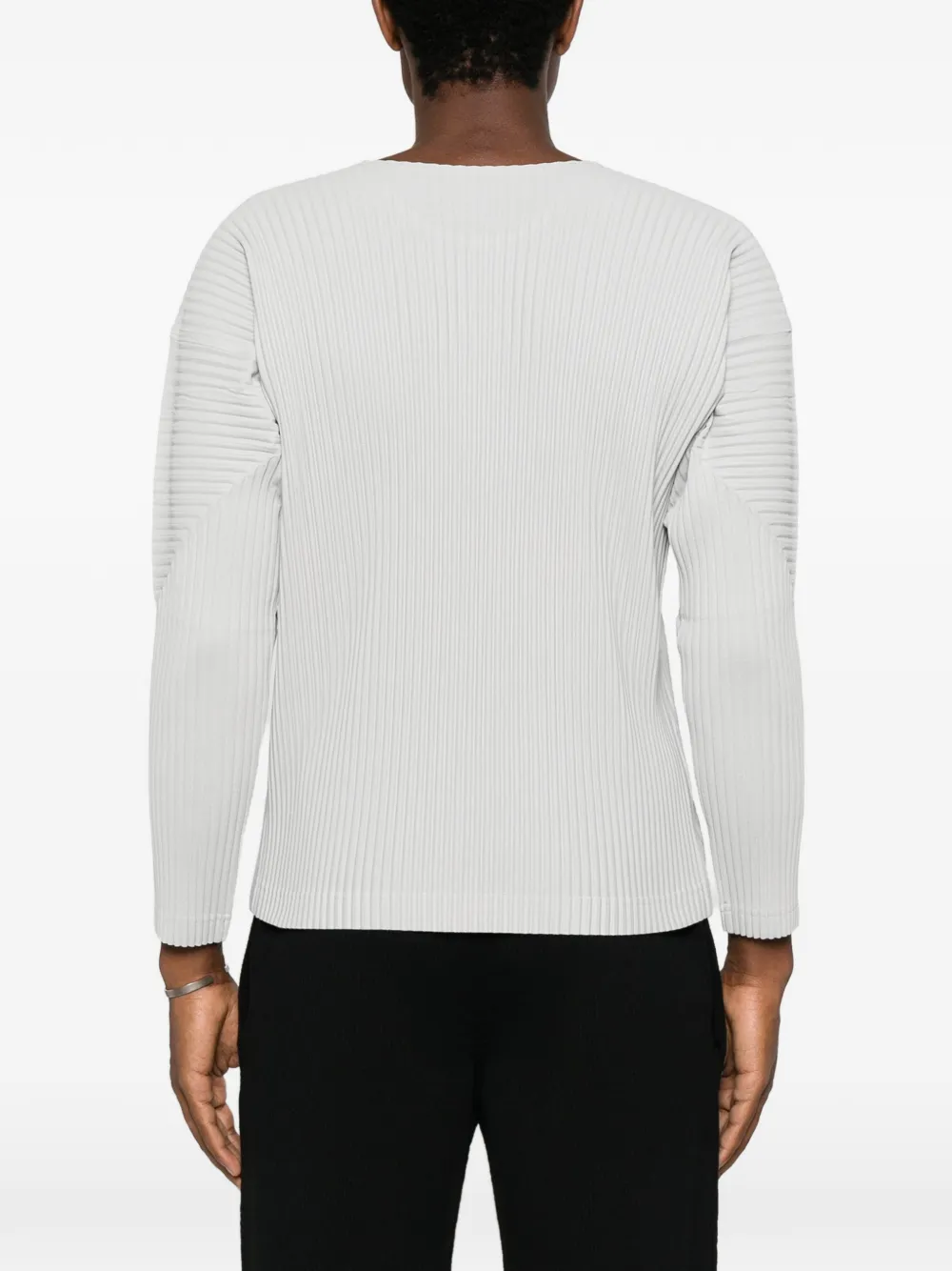 Homme Plissé Issey Miyake Geplooid T-shirt met lange mouwen Grijs