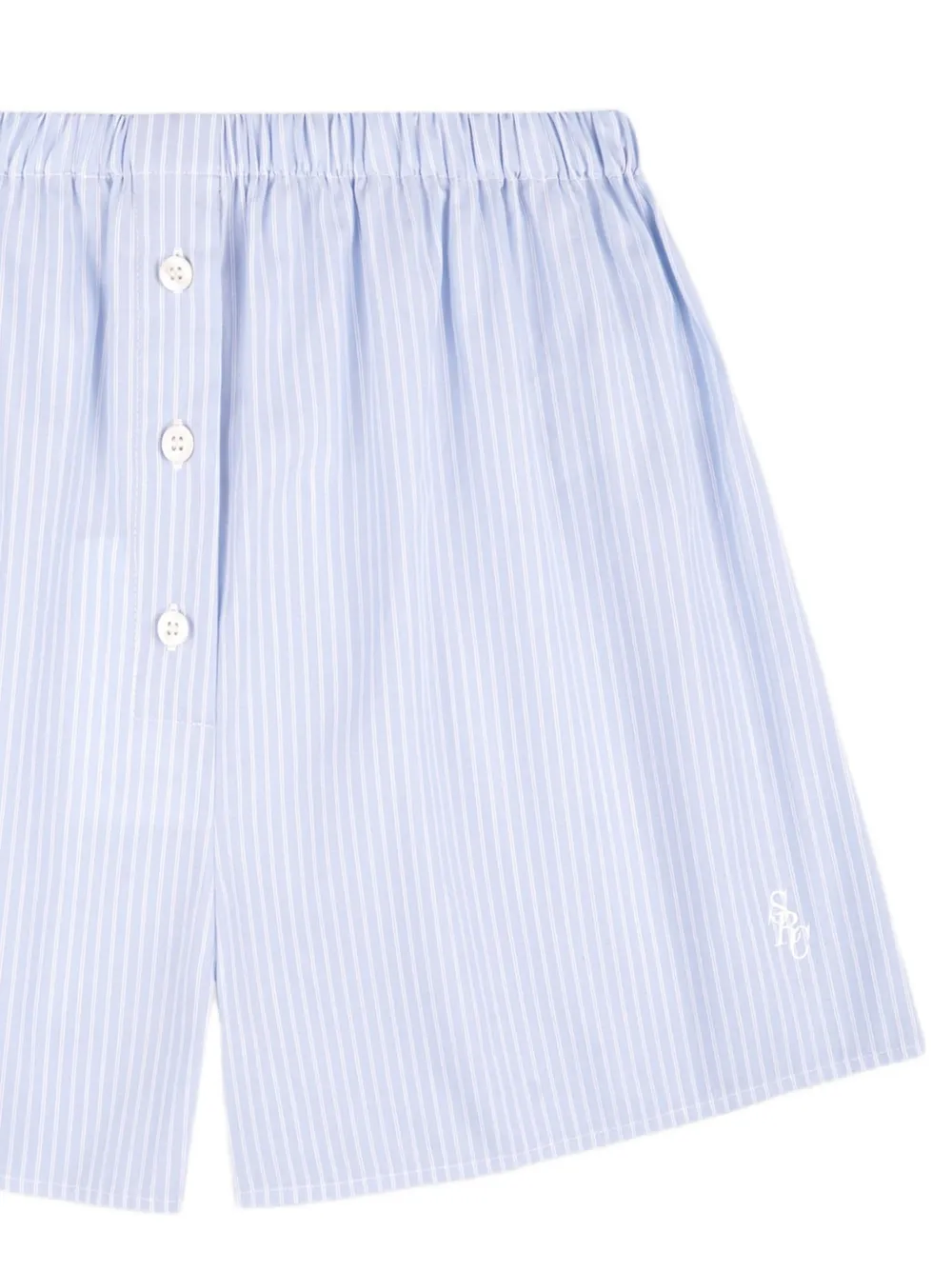 Sporty & Rich SRC Mini Boxer gestreepte shorts Blauw