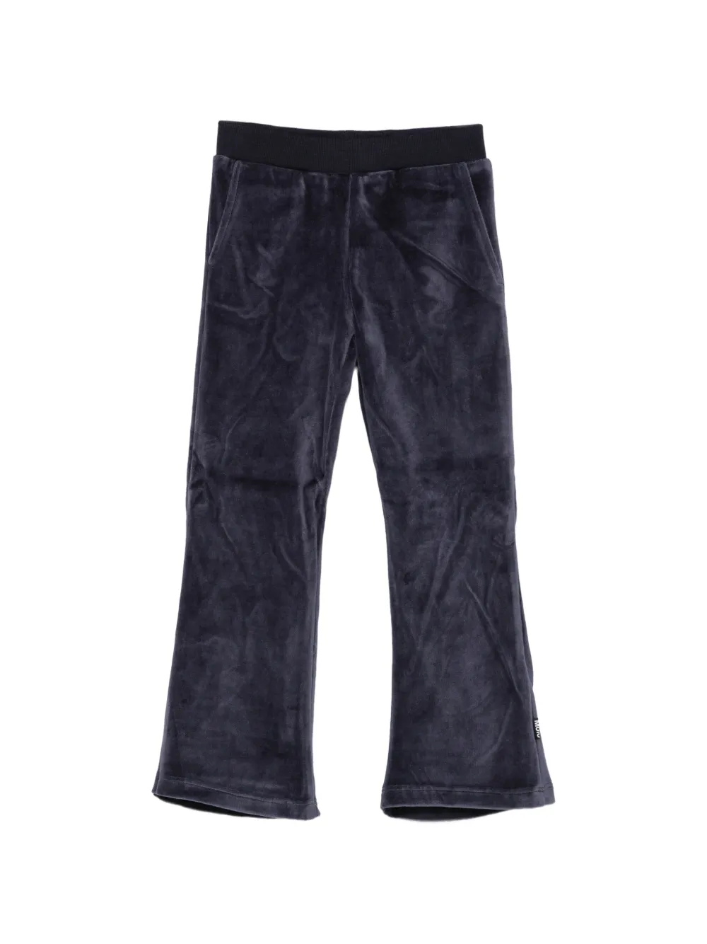 Molo Adoria velvet flared trousers Blauw