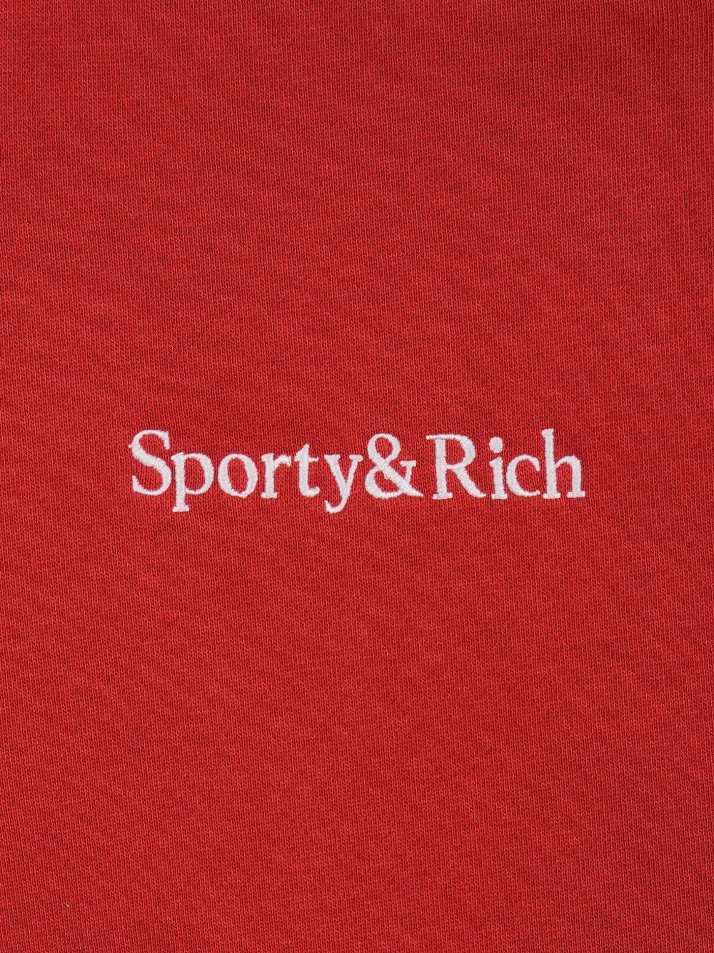 Sporty & Rich Hoodie met rits en geborduurd logo Rood