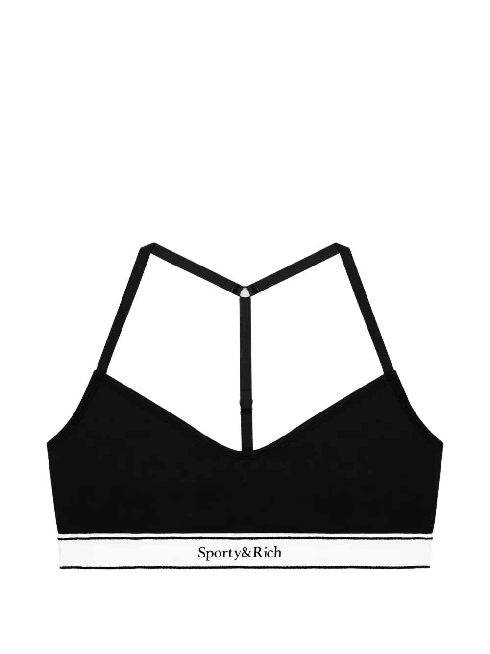 Sporty & Rich Reggiseno sportivo Serif con logo - Nero