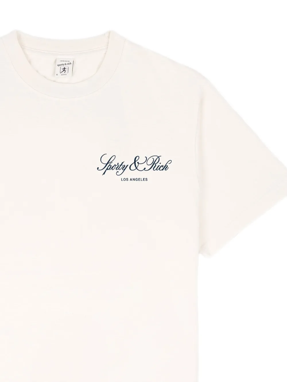 Sporty & Rich Vendome LA logo-print T-shirt Beige
