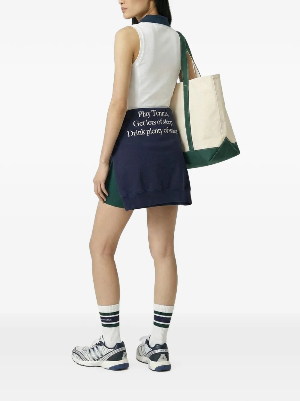 Sporty & Rich Fanny SRC mouwloze polotop met geborduurd logo Wit