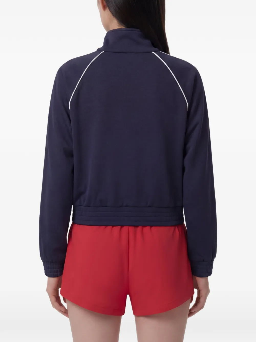 Sporty & Rich Trainingsjack met geborduurd logo en biezen Blauw