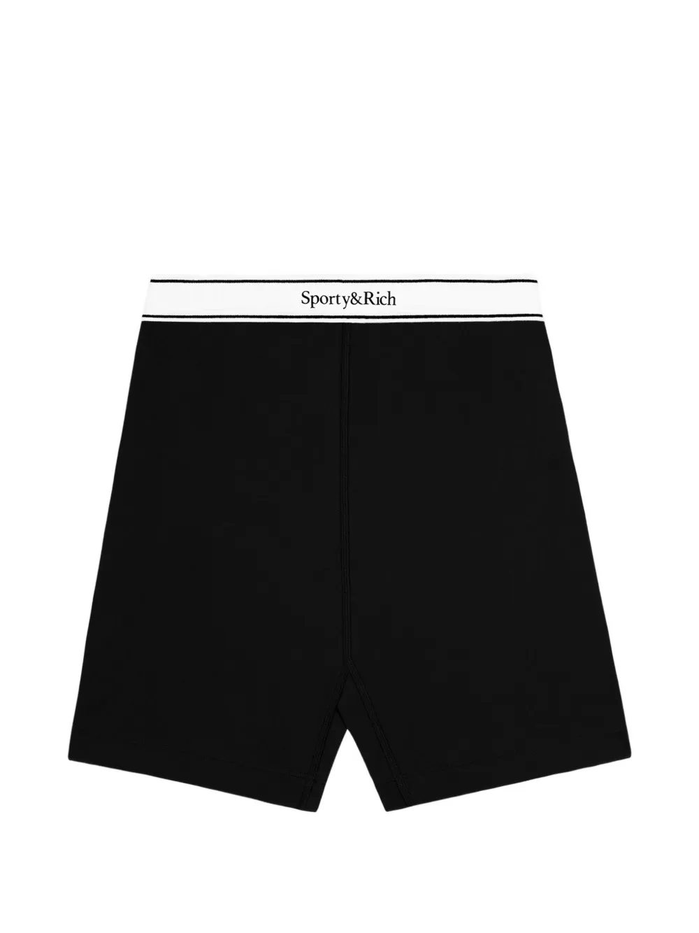 Sporty & Rich Serif Bikershorts mit Logo - Schwarz