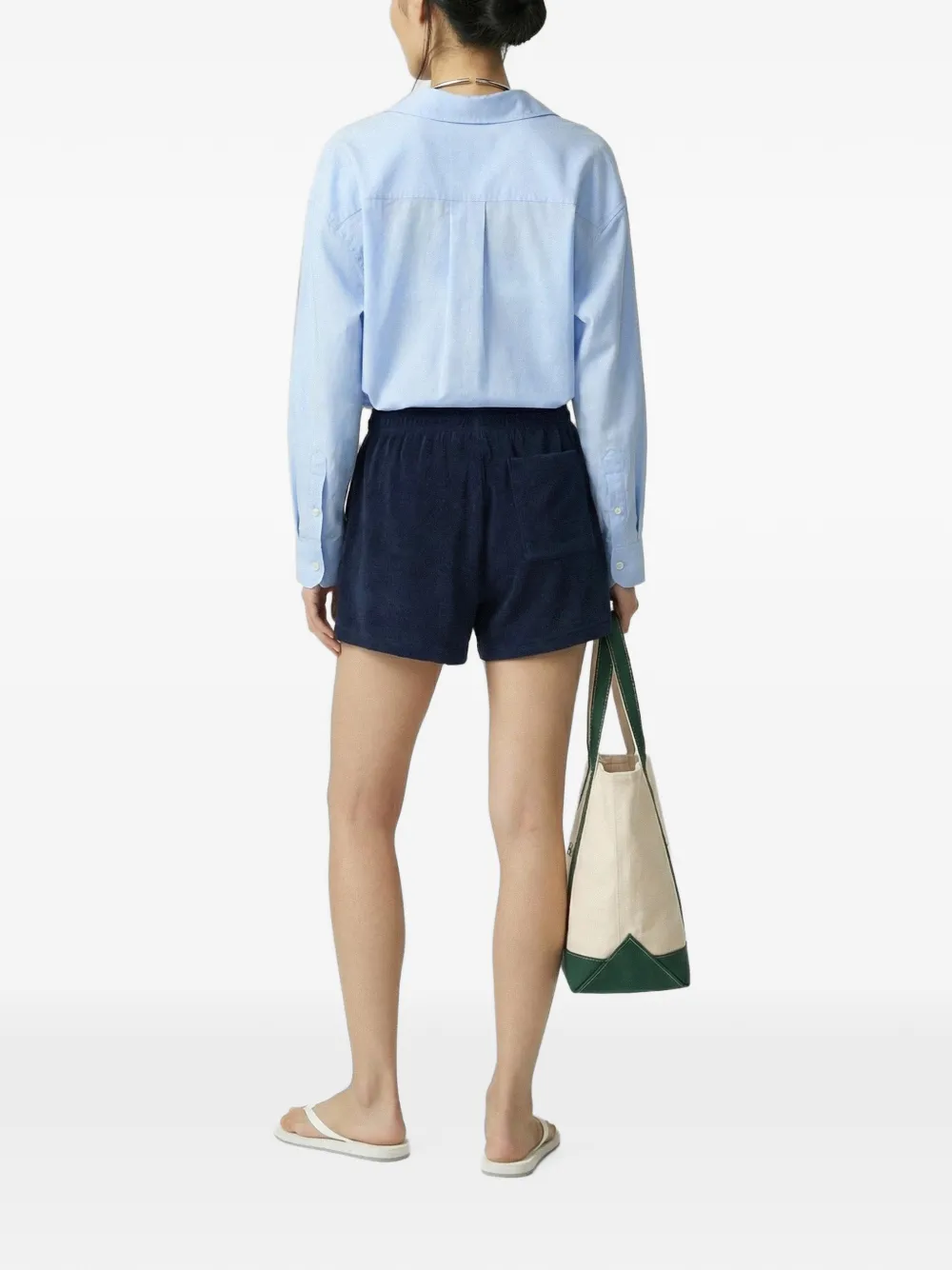Sporty & Rich SRC badstof shorts Blauw