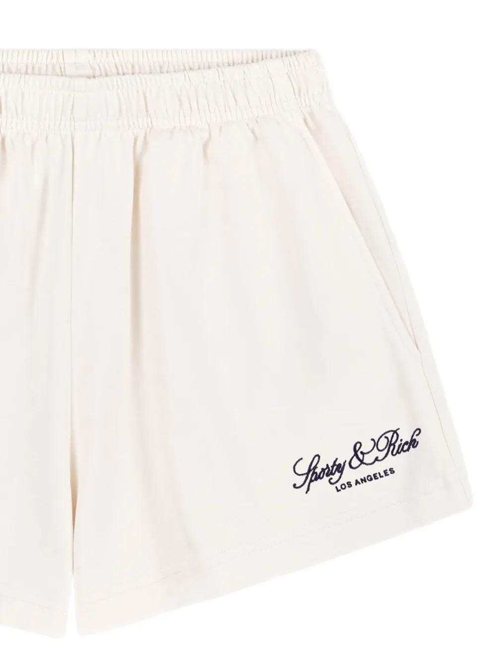 Sporty & Rich Vendome LA shorts met borduurwerk Beige