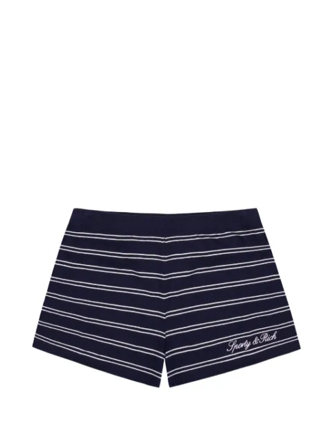Sporty & Rich striped logo-embroidered shorts