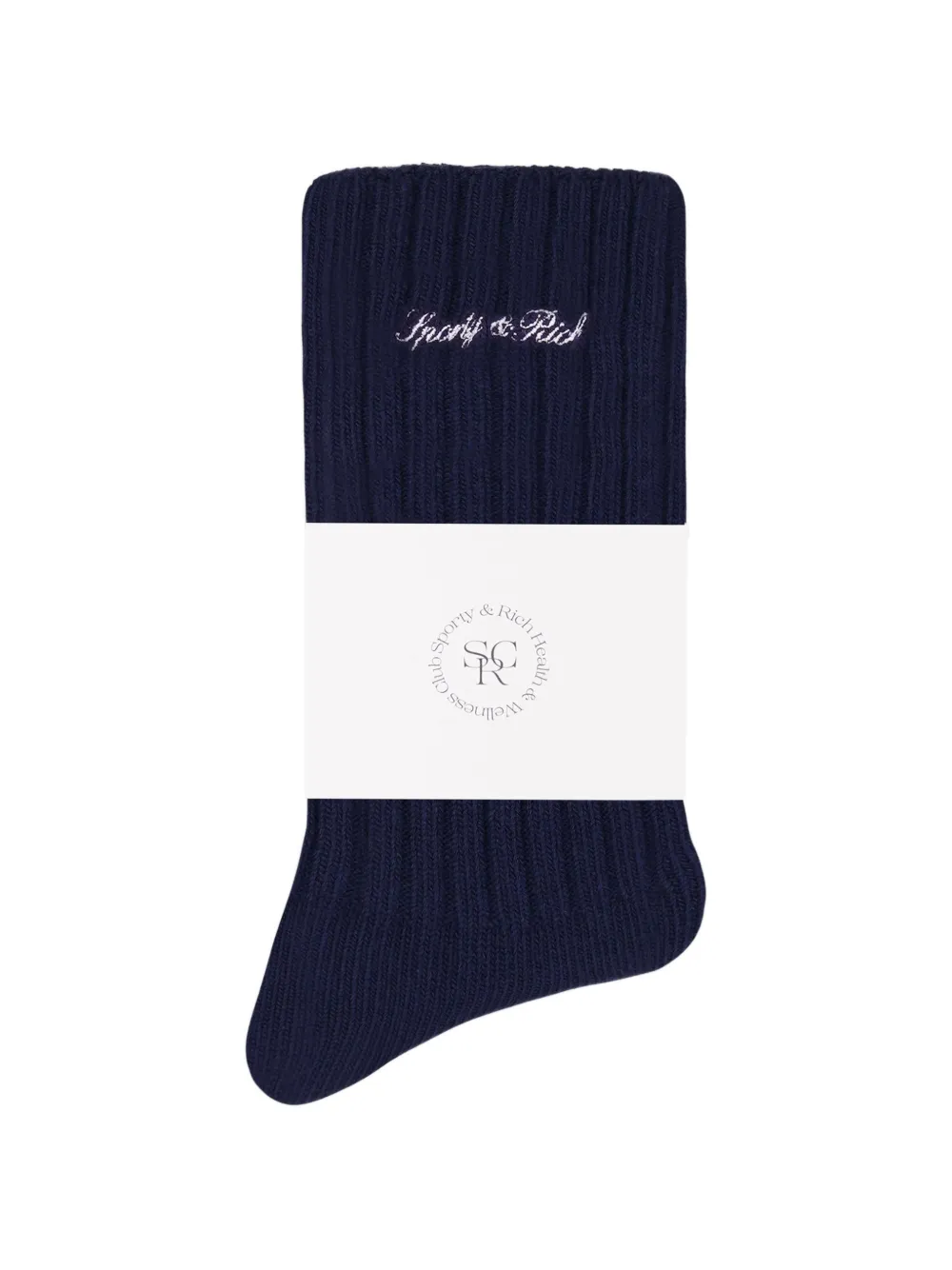 Sporty & Rich Sokken met geborduurd logo Blauw