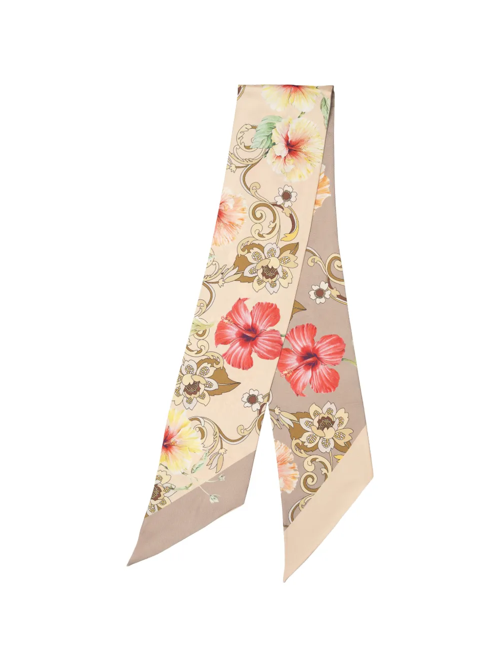 Elizabetta Hawaii Bloom silk scarf - Nude