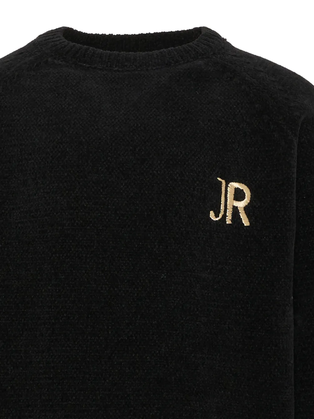 John Richmond Junior Trui met geborduurd logo en gestreepte achterkant Zwart