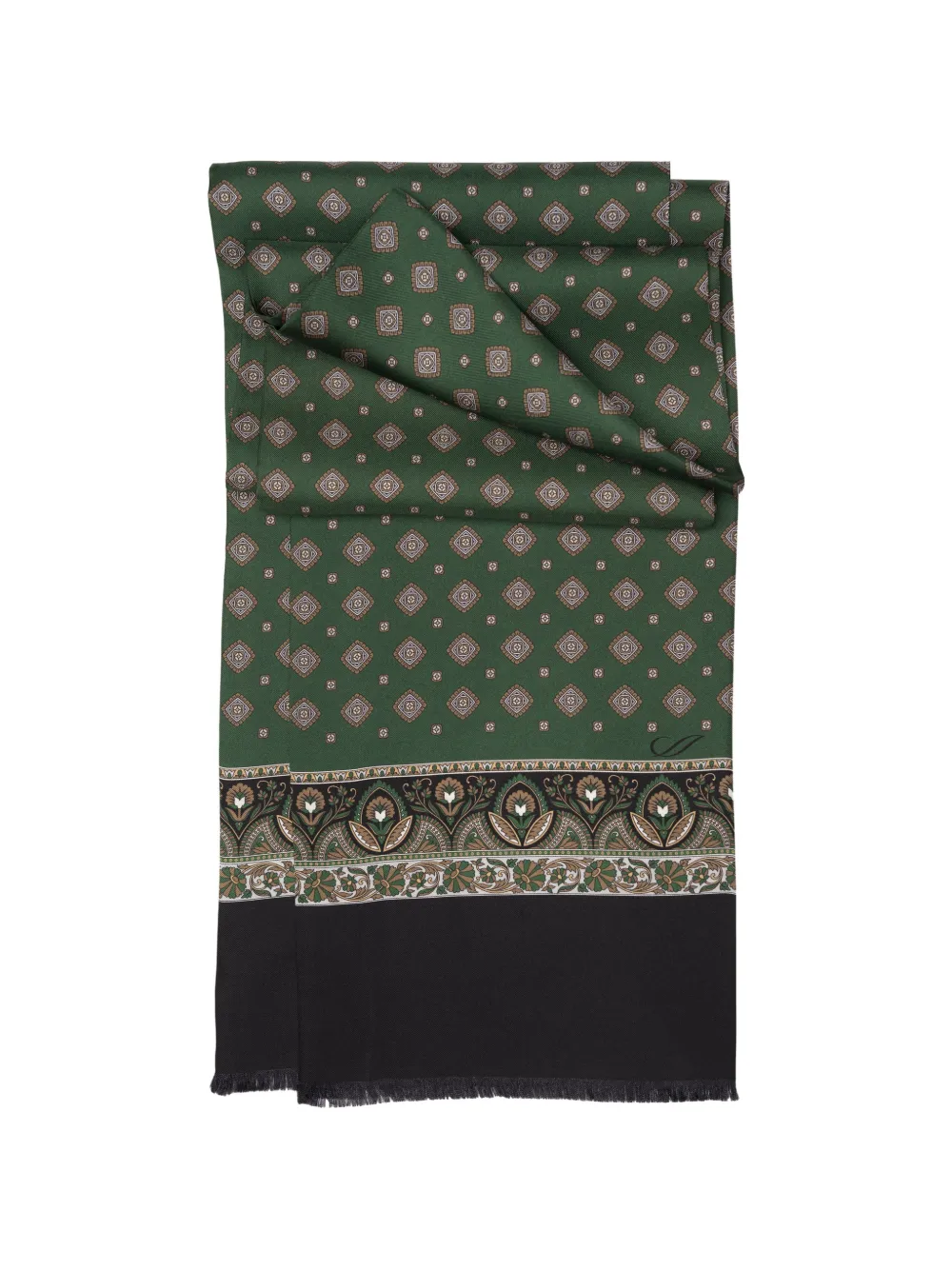 Elizabetta Ancona Medallion-pattern Scarf In Green