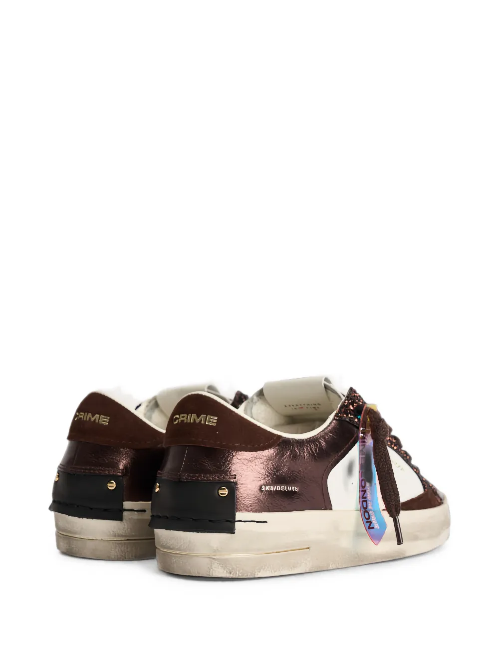 Crime London Skate Deluxe glitter-detail sneakers Wit