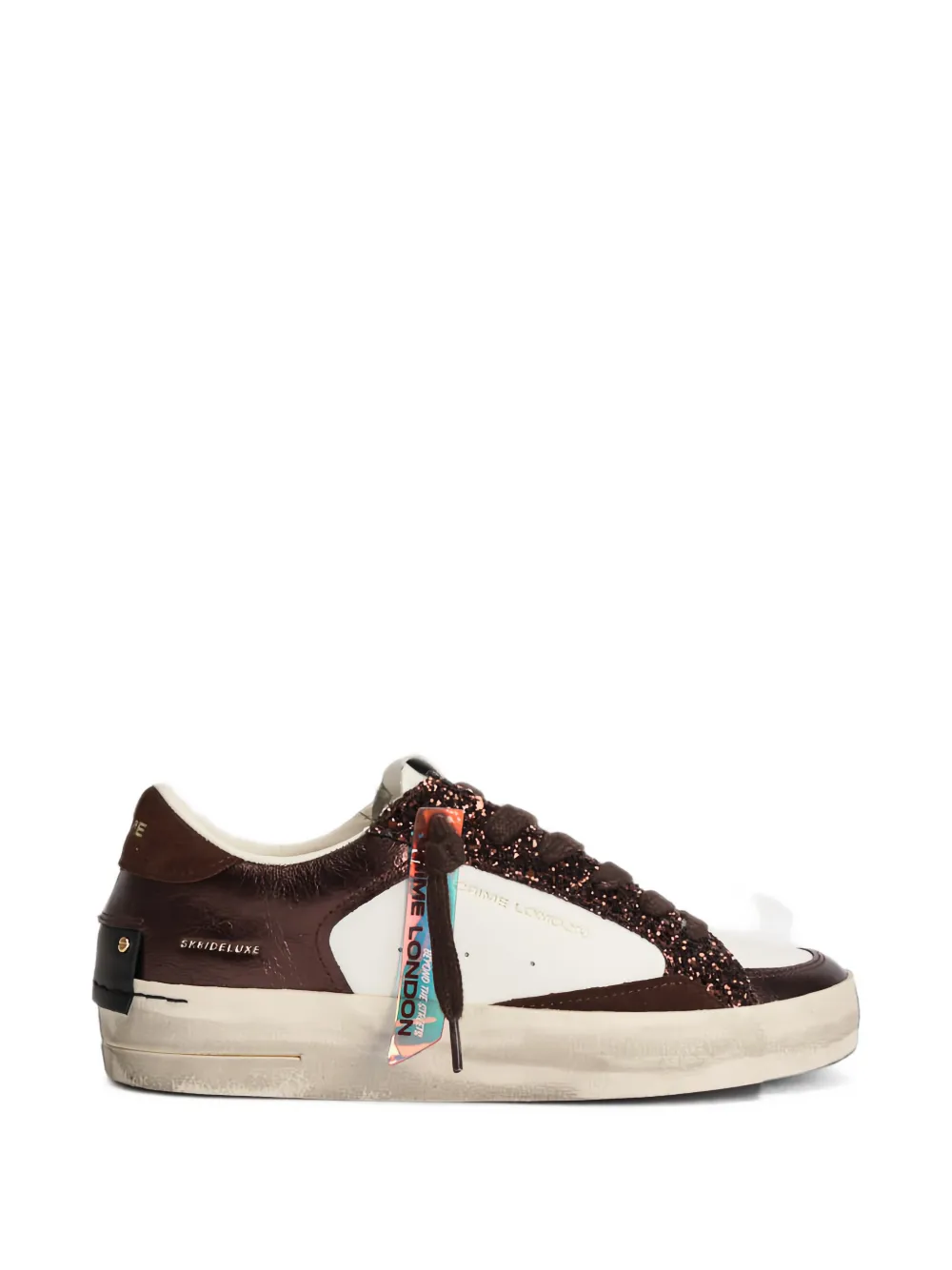 Crime London Skate Deluxe glitter-detail sneakers Wit