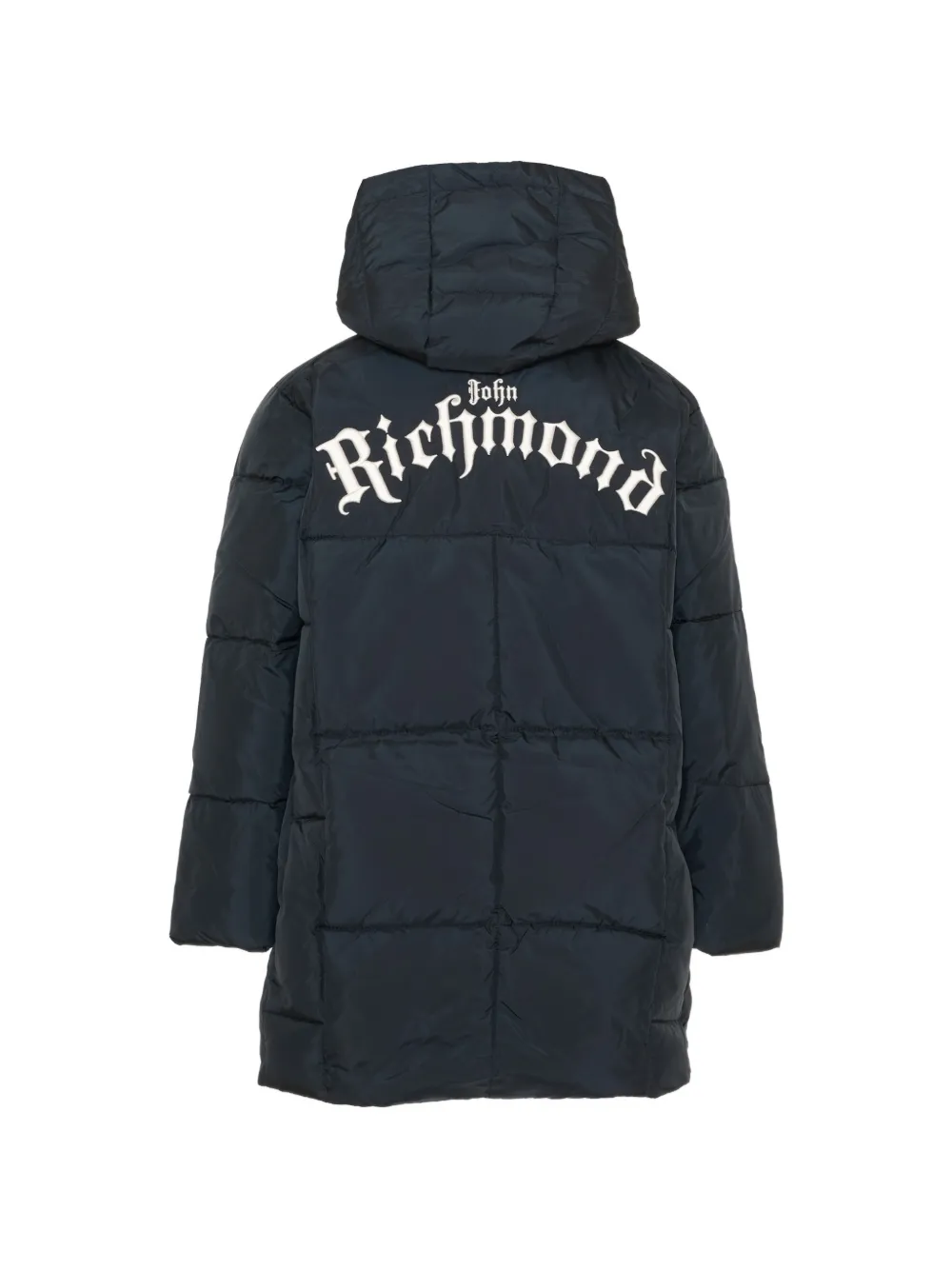 John Richmond Junior Donsjack met logoprint Zwart