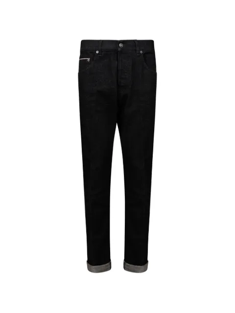 DONDUP logo-patch turn-up jeans