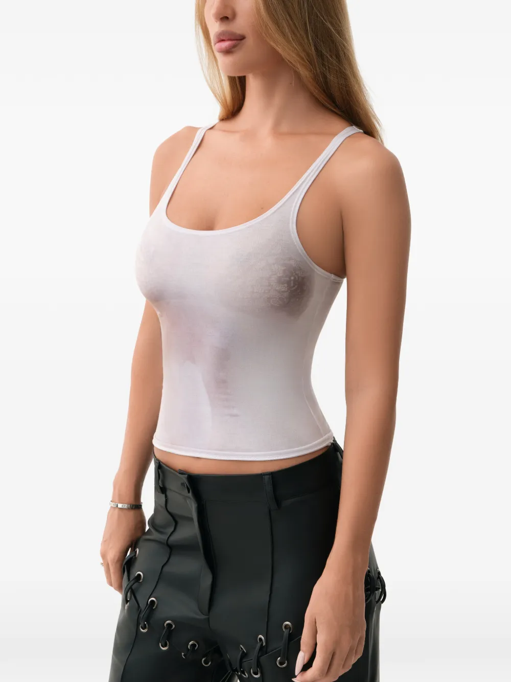 Lika illusion-print tank top Wit