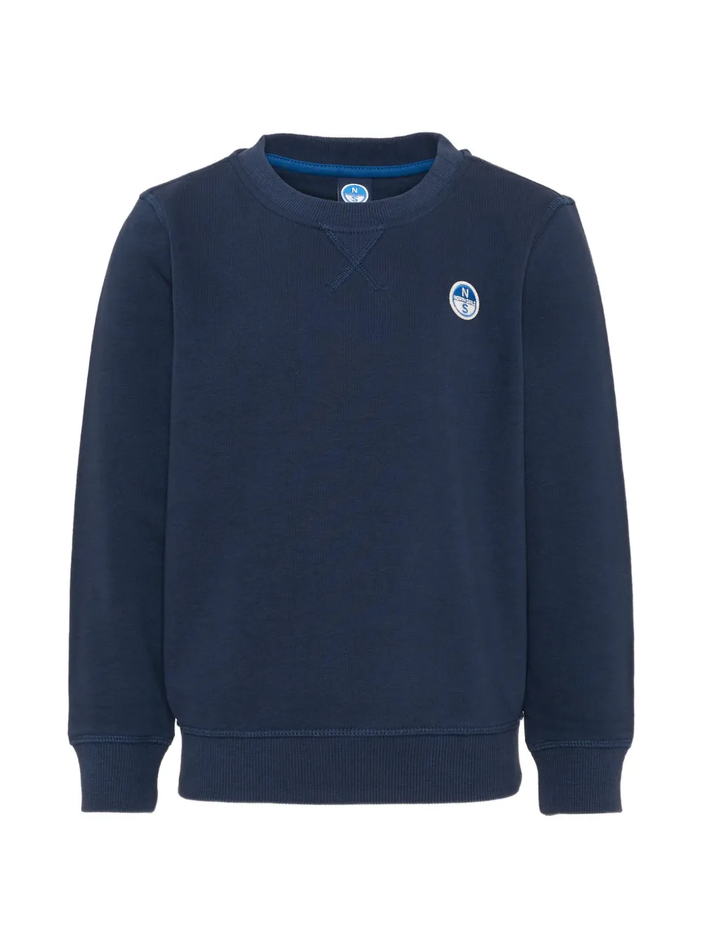 North Sails Kids logo-patch crew-neck sweatshirt - Blu