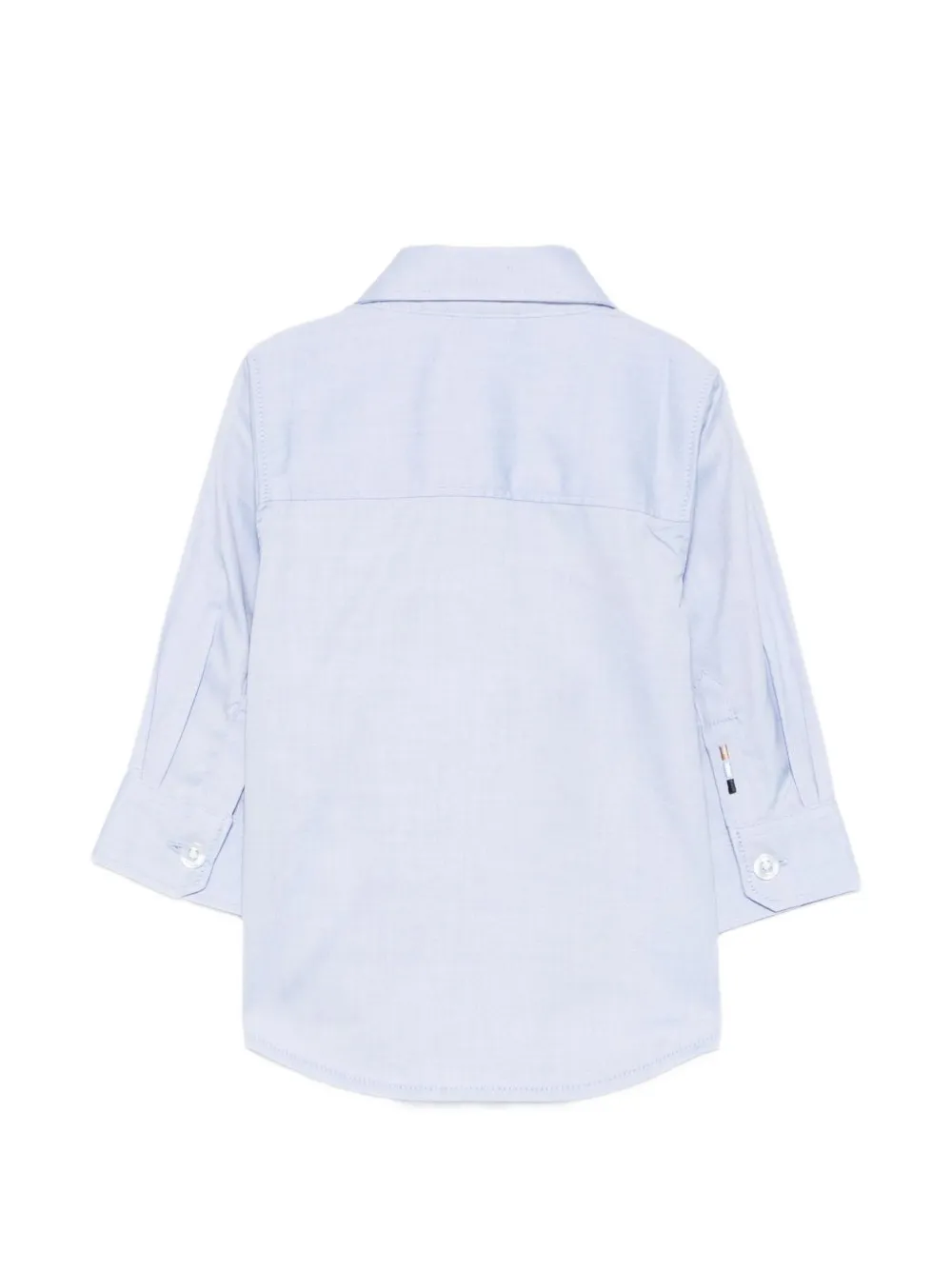 BOSS Kidswear Shirt met geborduurd logo Blauw