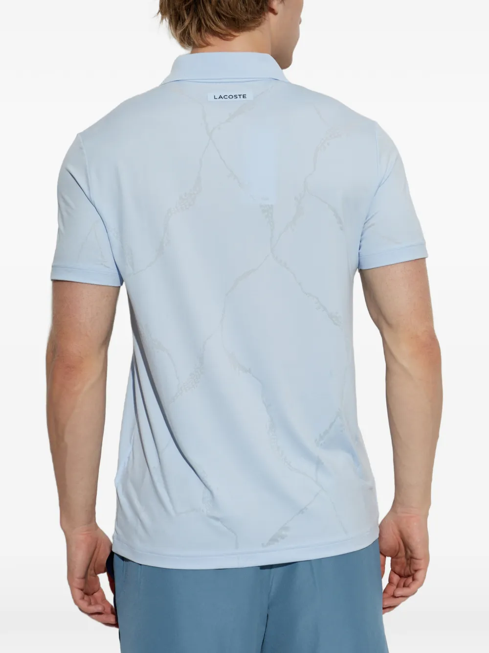 Lacoste Performancepoloshirt met logo-patch Blauw