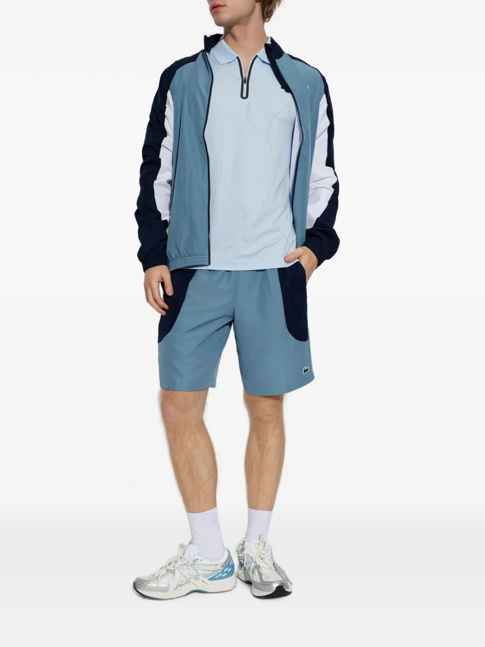 Lacoste Performancepoloshirt met logo-patch Blauw
