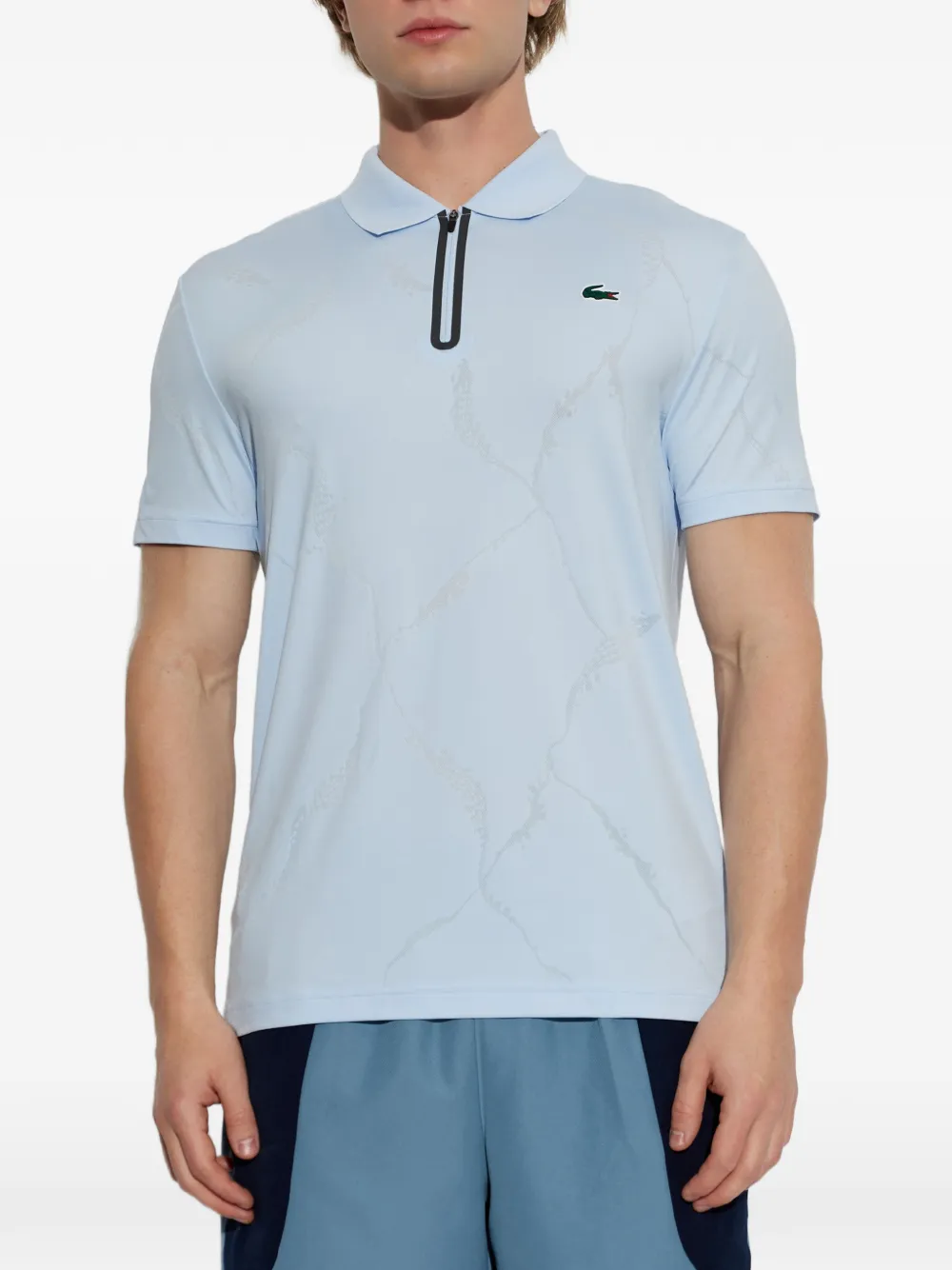 Lacoste Performancepoloshirt met logo-patch Blauw