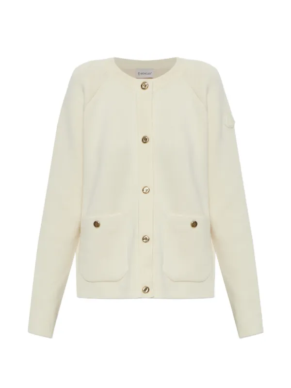 Moncler Patch-pocket Cardigan in Neutrals