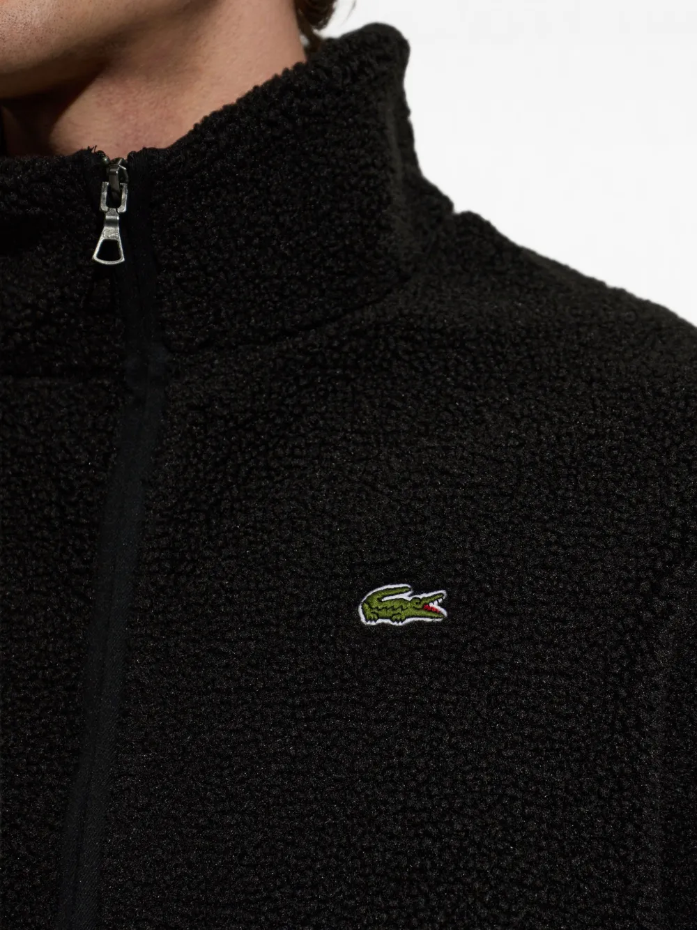 Lacoste Jack met hoge hals Zwart
