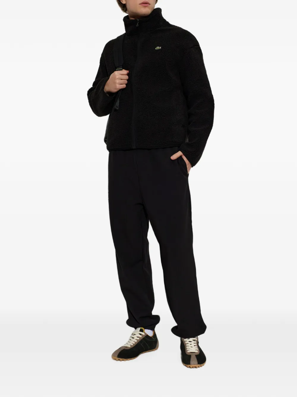 Lacoste Jack met hoge hals Zwart