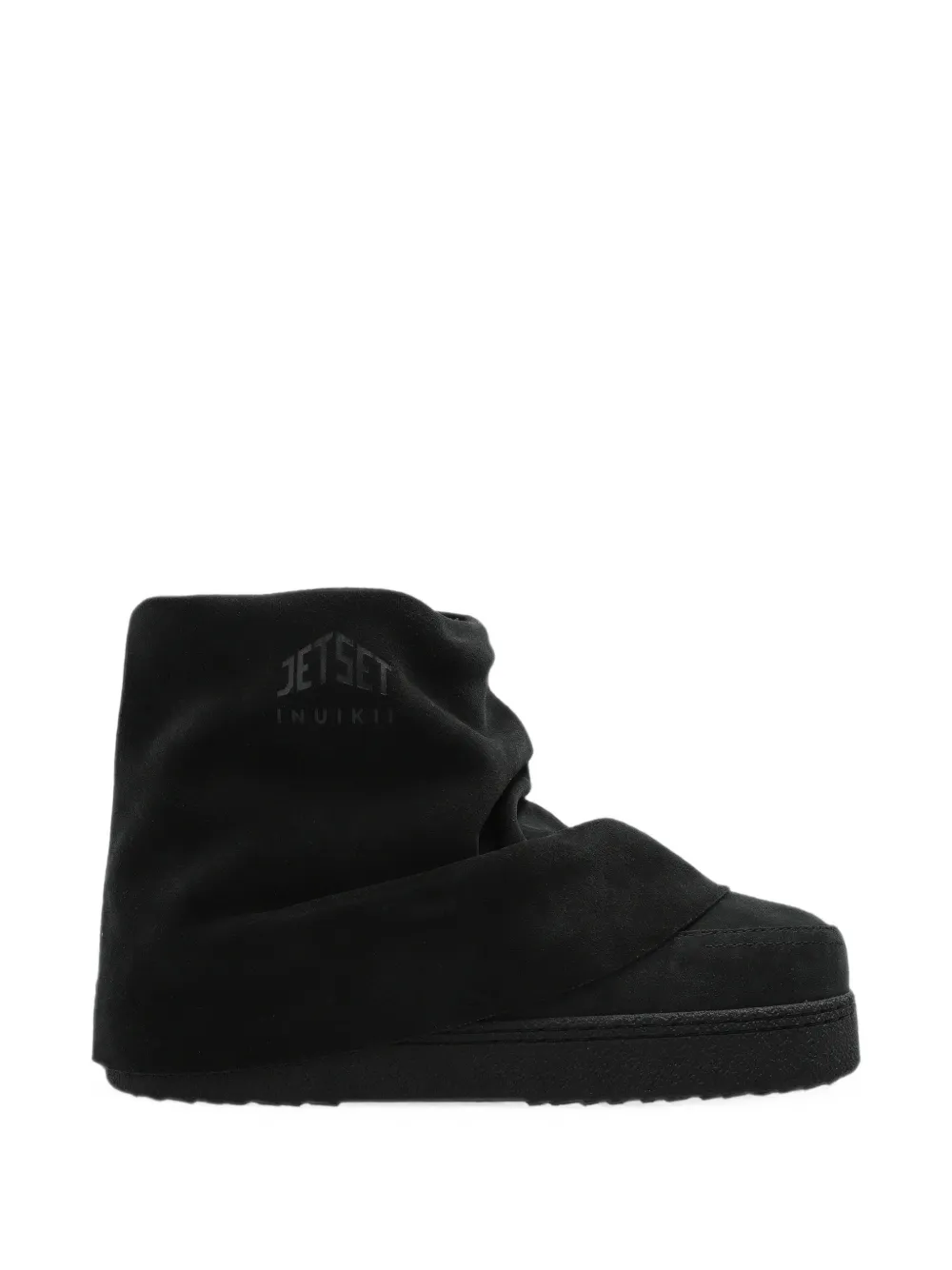 Inuikii x JetSet après-ski Drape Low en daim - Noir Inuikii x JetSet après-ski Drape Low en daim - Noir