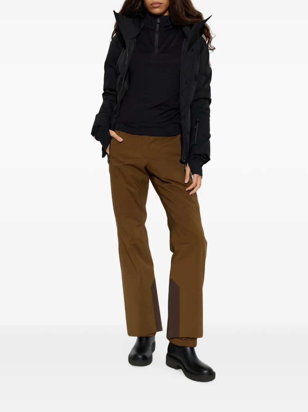 Moncler Grenoble logo-patch ski pants Groen