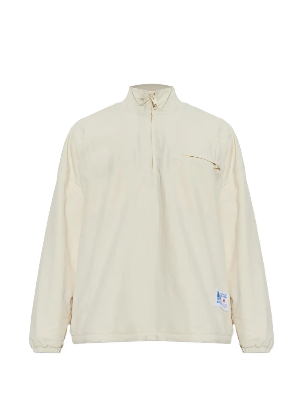 Willy Chavarria Quarter-zip Logo-patch Jacket In White