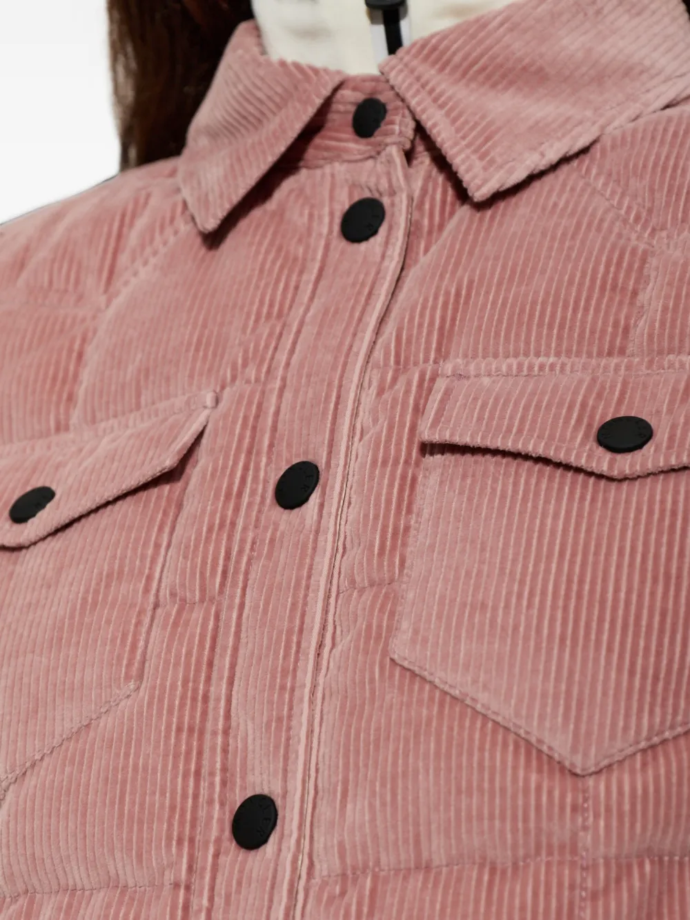 Moncler Grenoble Nangy gewatteerd ribfluwelen donsjack Roze