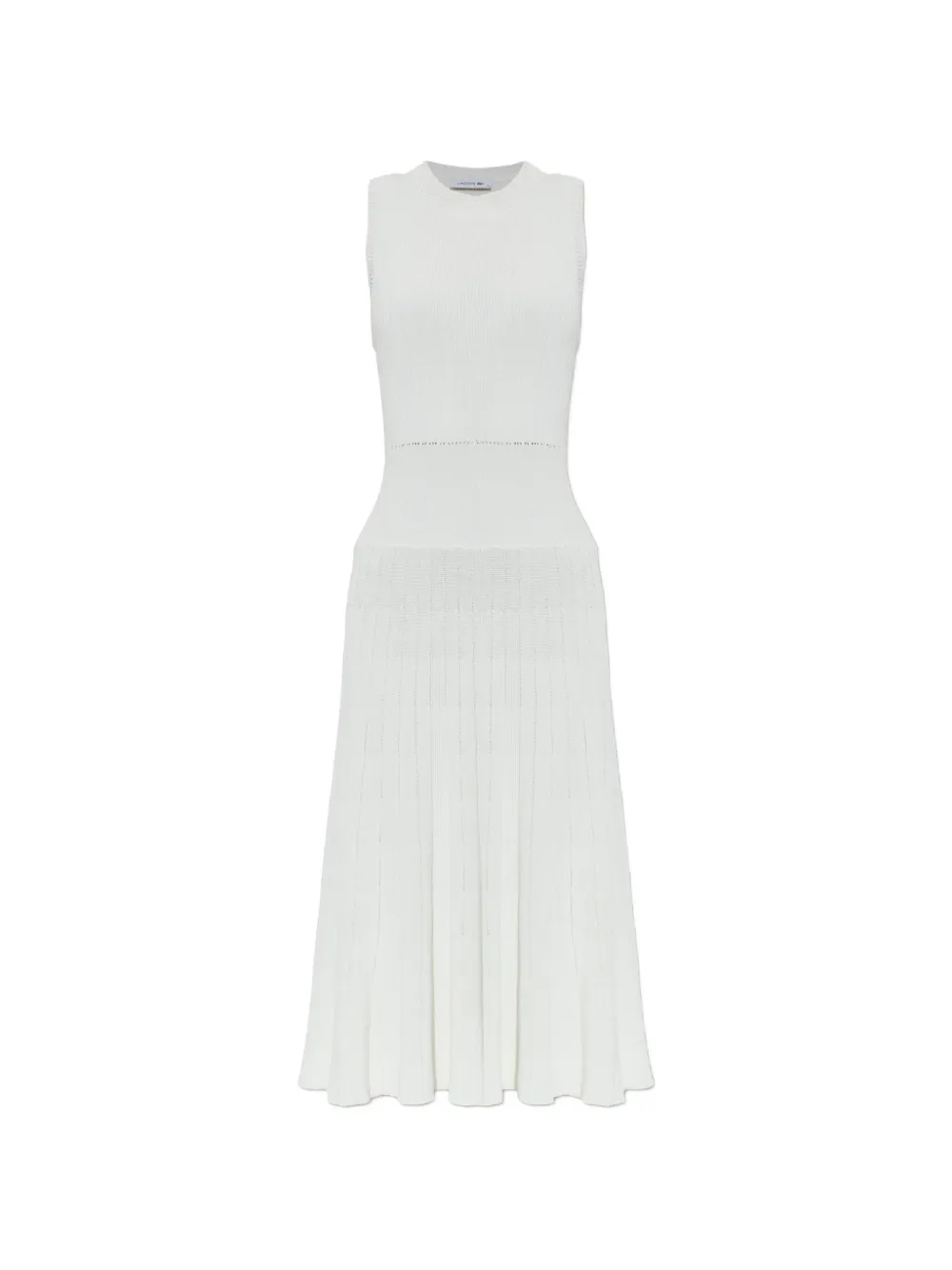 Lacoste ribbed-knit sleeveless midi dress