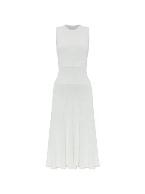 Lacoste ribbed-knit sleeveless midi dress
